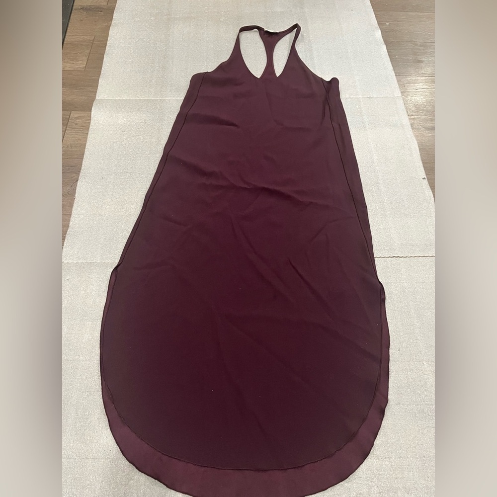 [S]Wilfred Elegant Burgundy Sleeveless Raceback Dress